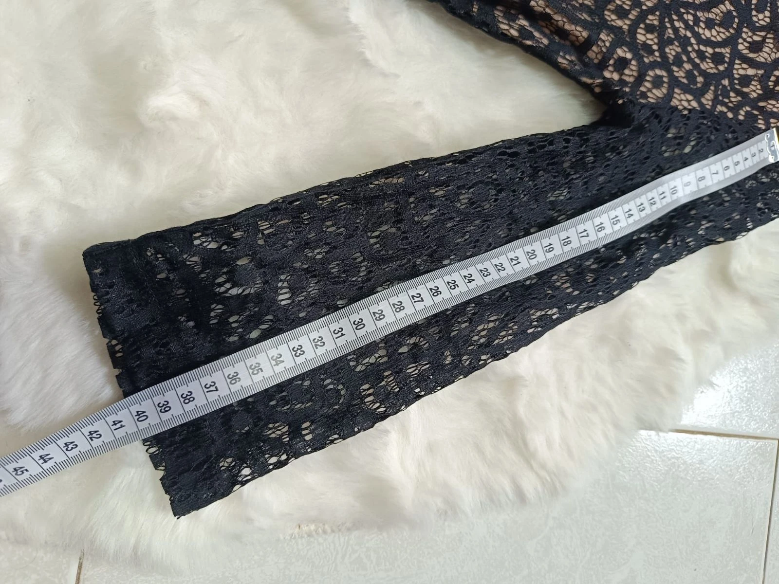 vestido Mango suit de renda preto - robe em dentelle noire – photo 12